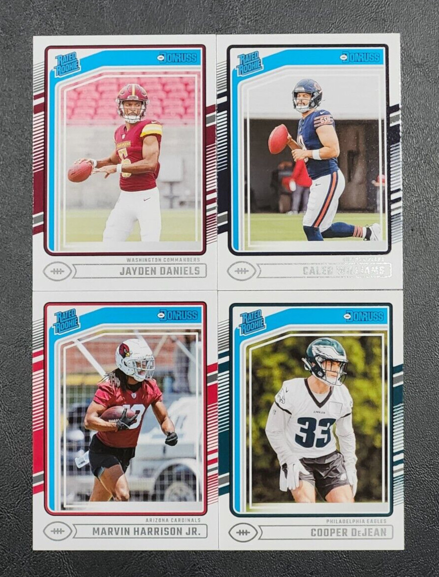 2024 Donruss Football RATED ROOKIE BASE 301-400 You Pick - 2 Card Minimum