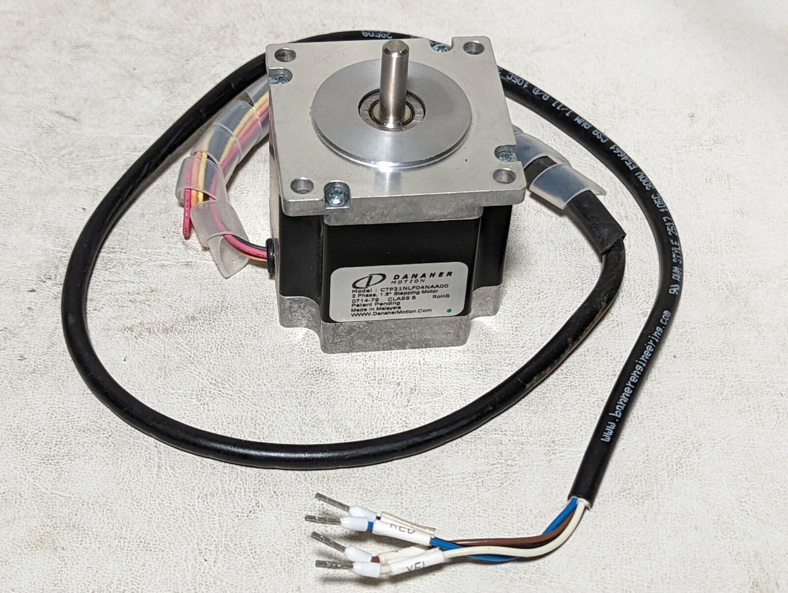 Danaher Motion CTP21NLF04NAA00, 2 phase, 1.8 deg stepping motor