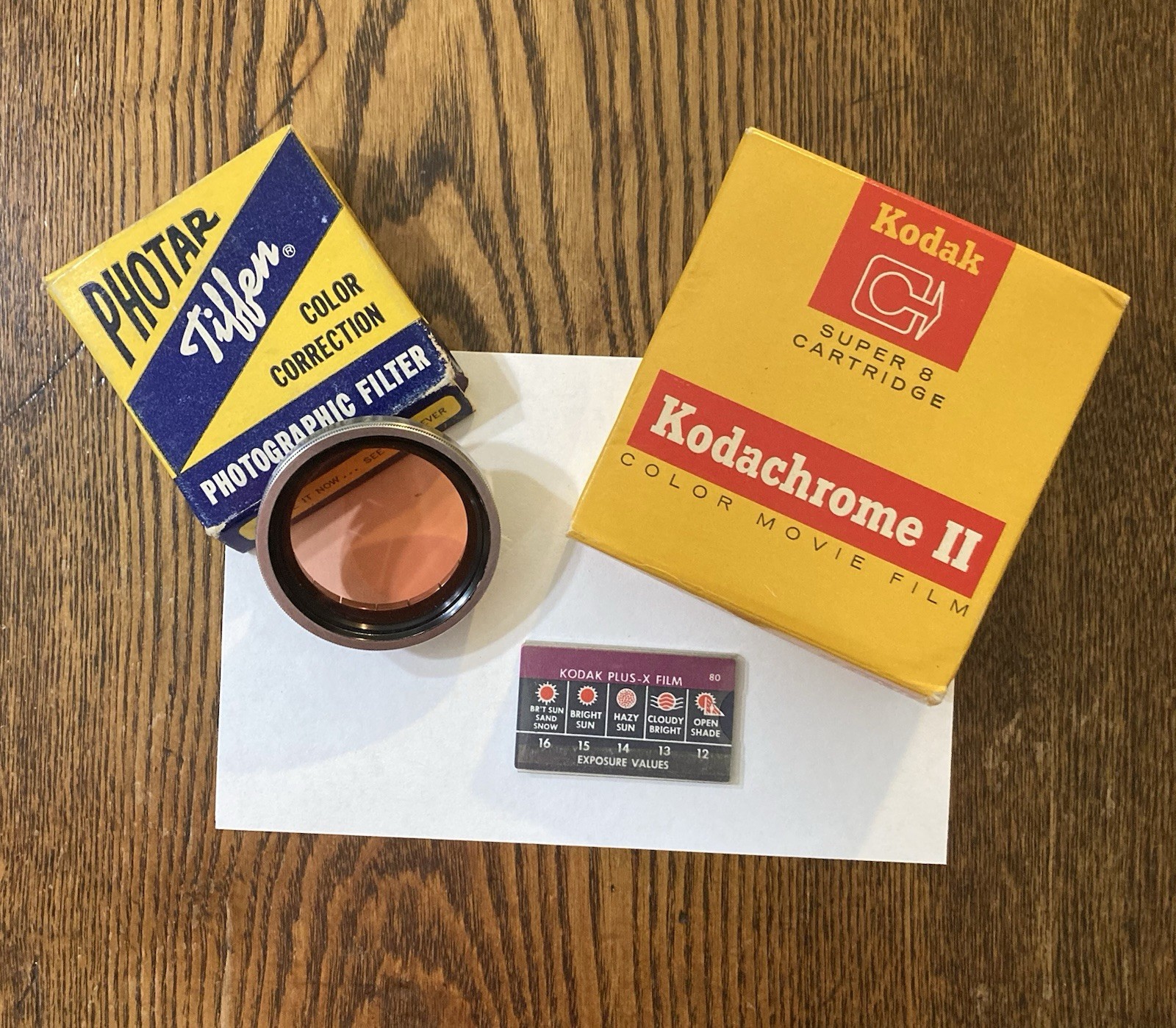 Kodachrome II Super 8 Cartridge & Tiffen Photar Filter w/ Kodak Adapter Ring
