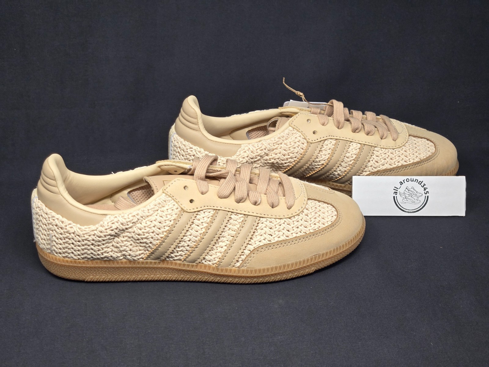 adidas Samba OG Knit Womens Multi Sizes Sand Strata Beige Gum Shoes JR9446 NBY