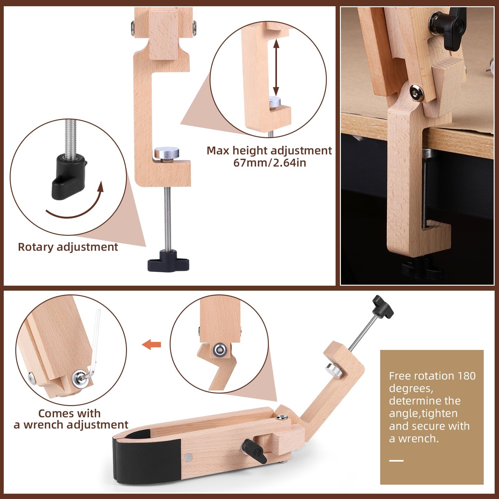 Yizzvb Leather Stitching Pony Table Lacing Desktop with Hand Sewing Kit