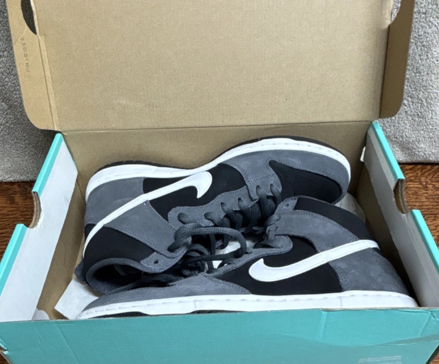 Nike SB Zoom Dunk High Pro Dark Grey White Black Mens 10 854851-010