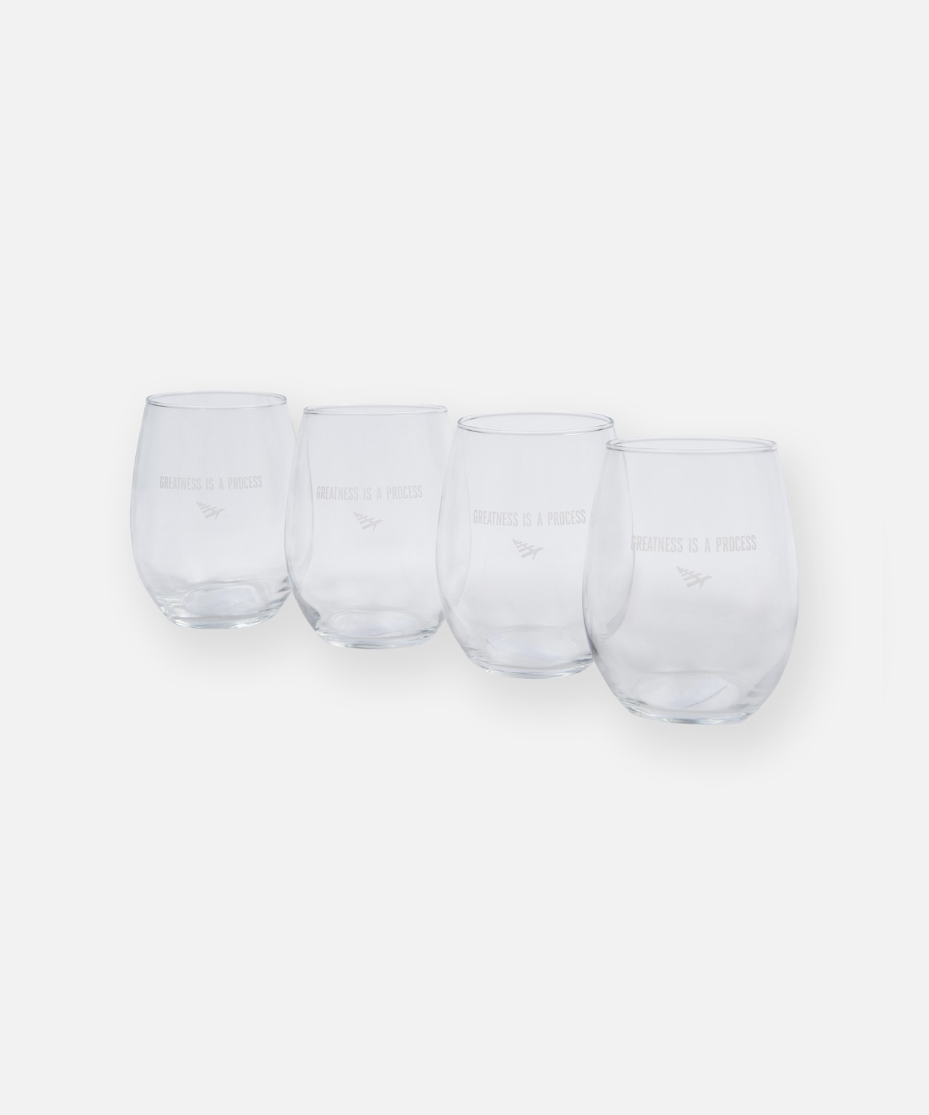 Paper Planes Planes Stemless Wine Glasses – 4 Pack, 16 oz Clear OS