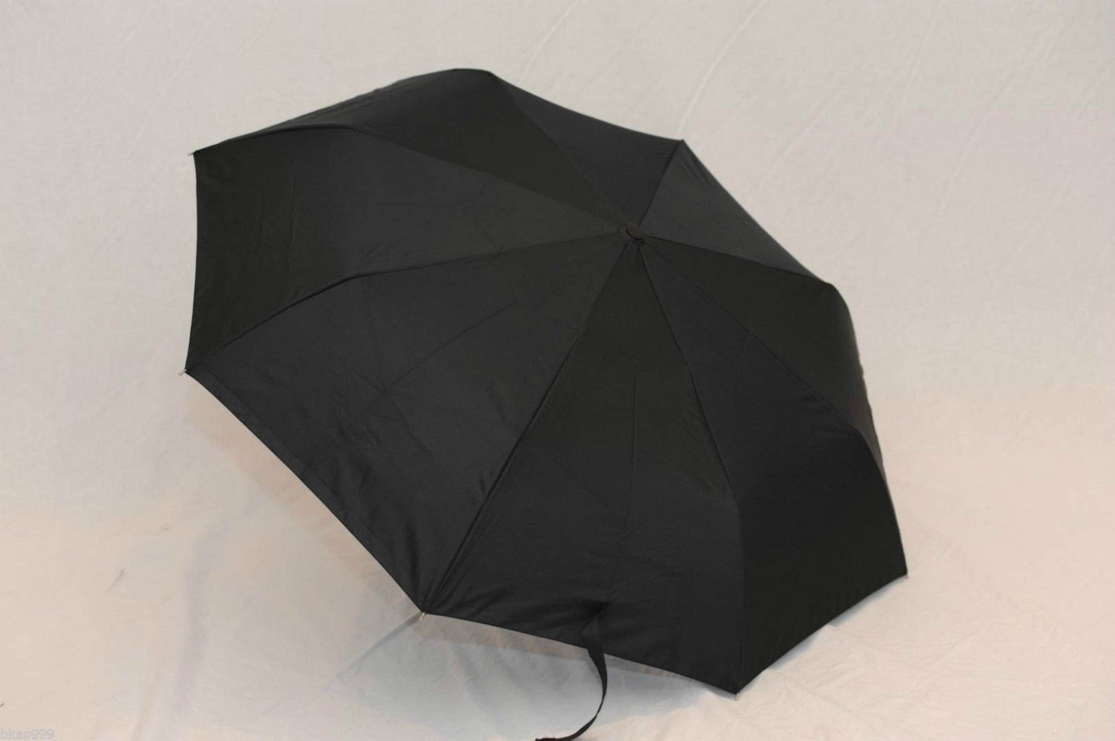 New Umbrella Compact Automatic Sturdy Travel Black with Blue Sky / White Clouds