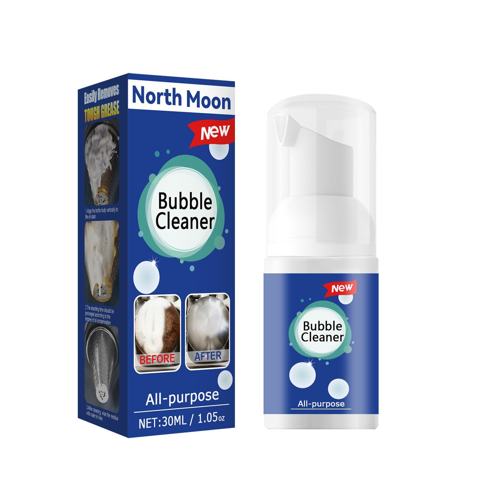 2x Multi Purpose Cleaning Bubble Cleaner Spray Foam Kitchen Grease Dirt Removal