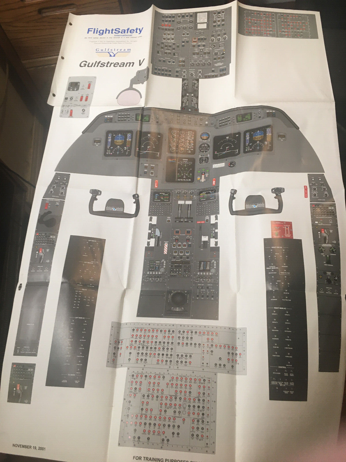 FlightSafety Gulfstream V Instrument Panel Poster