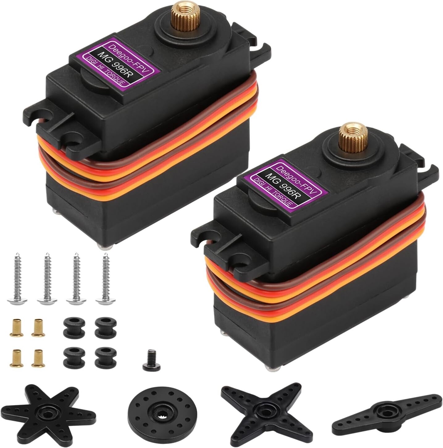 2 X MG996R Metal Gear Digital Torque Servo For Futaba Hitec Sanwa GWS JR Racing