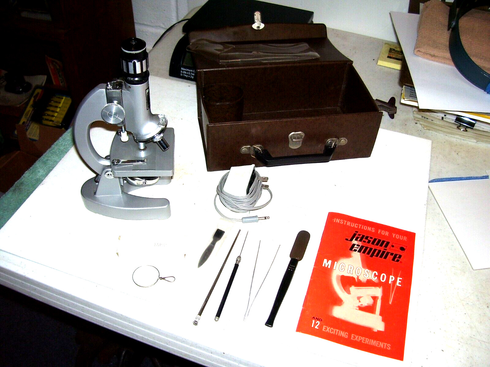 Jason Empire Microscope Model No. 712 in Vinyl Case w/Parts, Untested
