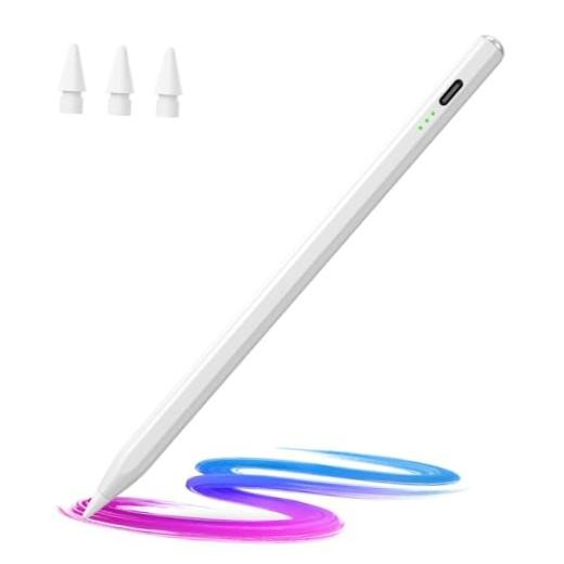Hastraith Stylus Pen for iPad(2018-2026)-13 Mins Fast Charge with Tilt White
