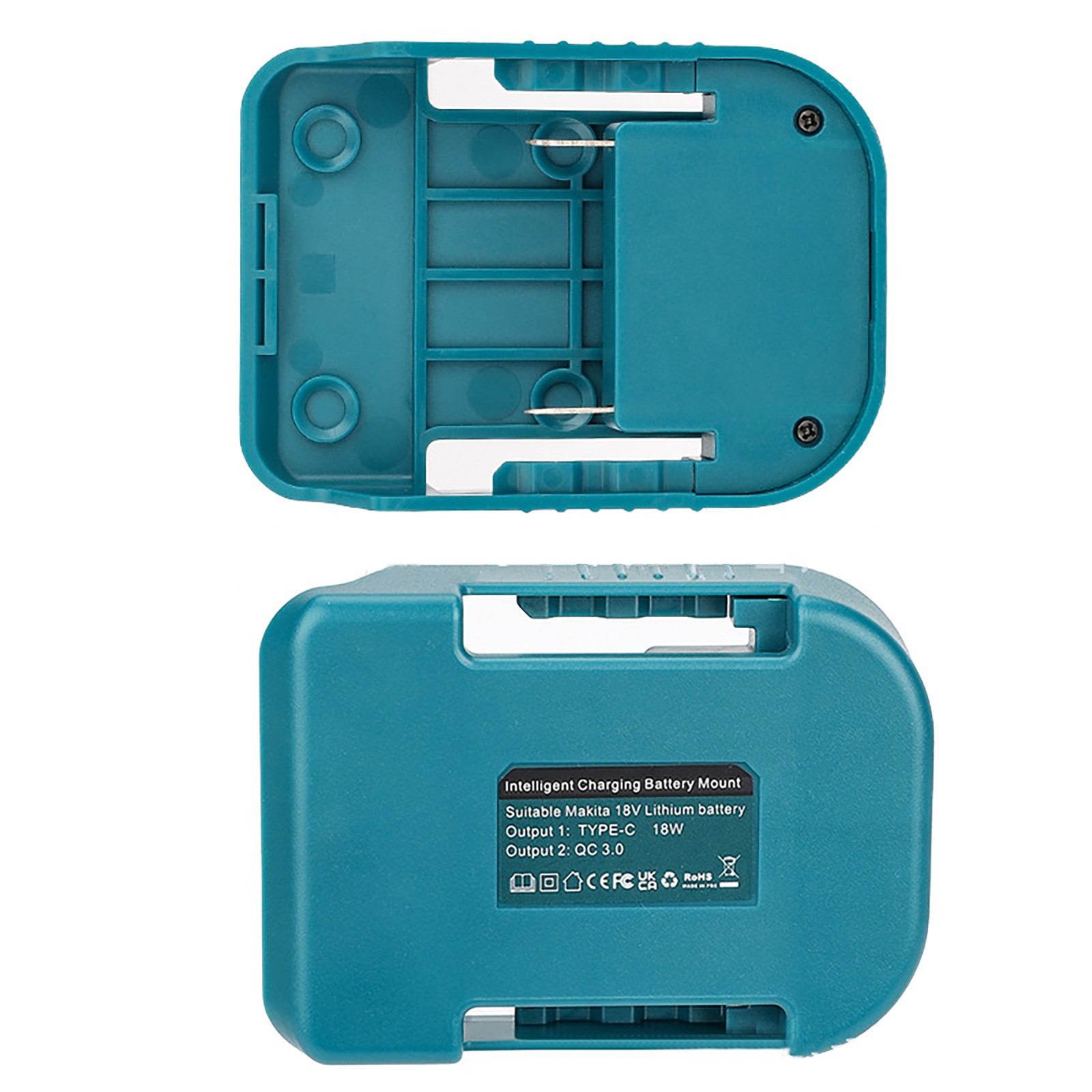 Belt Buckle QC3.0 USB Type-C Charger Adapter for Makita 18V Li-ion Battery qw