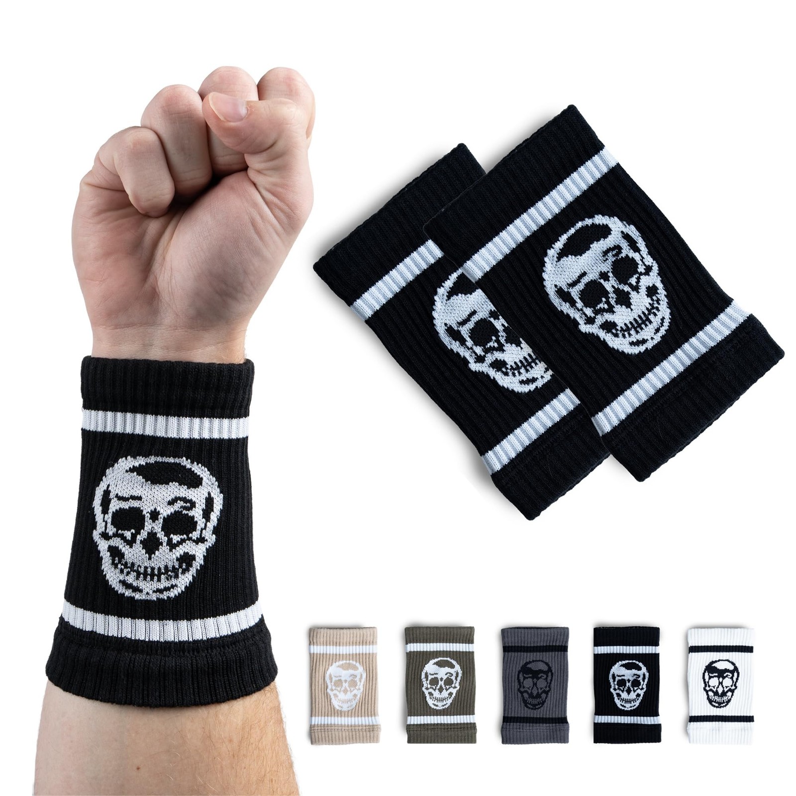 Sweat-Wicking Wrist Sweatbands – Breathable Cotton-Blend Athletic Wristbands ...