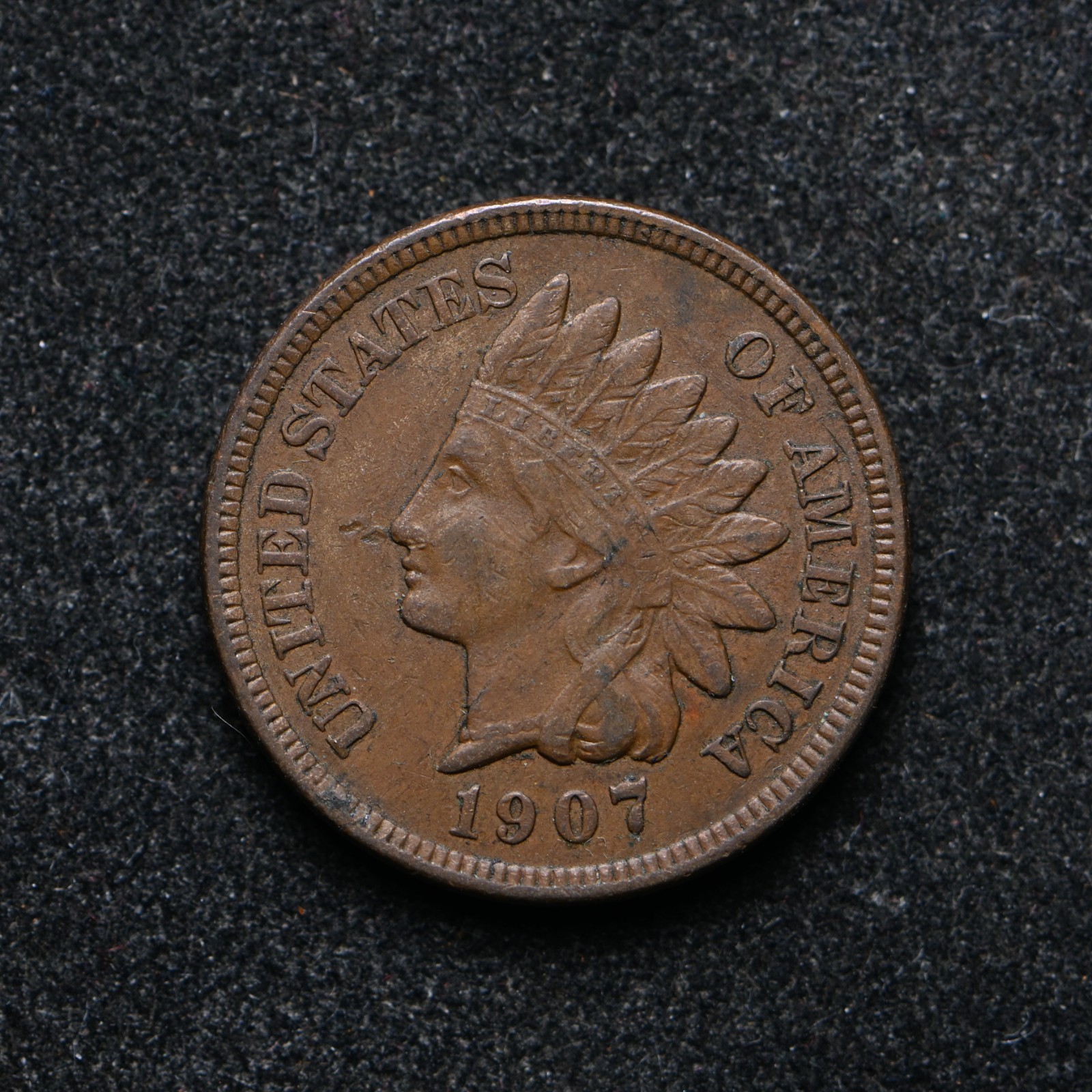 1907 Indian Head Cent XF (bb19357)