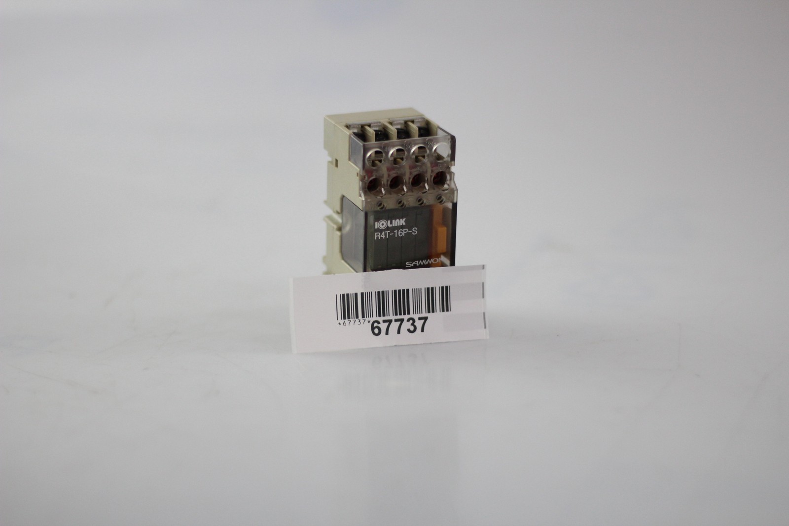 LOT OF 6 Samwon R4T-16P-S Relay Terminal, Coil 24VDC, 4A, 250V AC/30V DC