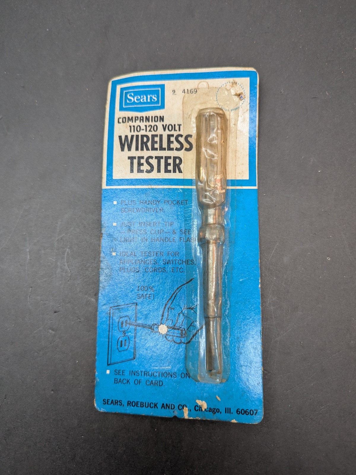 SEARS Automotive Electrical 110-120 Volt Wireless Tester #4170R NOS
