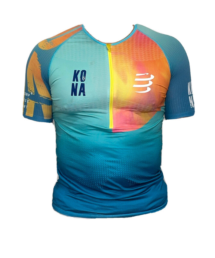 Kona Compressport Triathlon Jersey Postural Aero Top Mens Blue Large Shirt