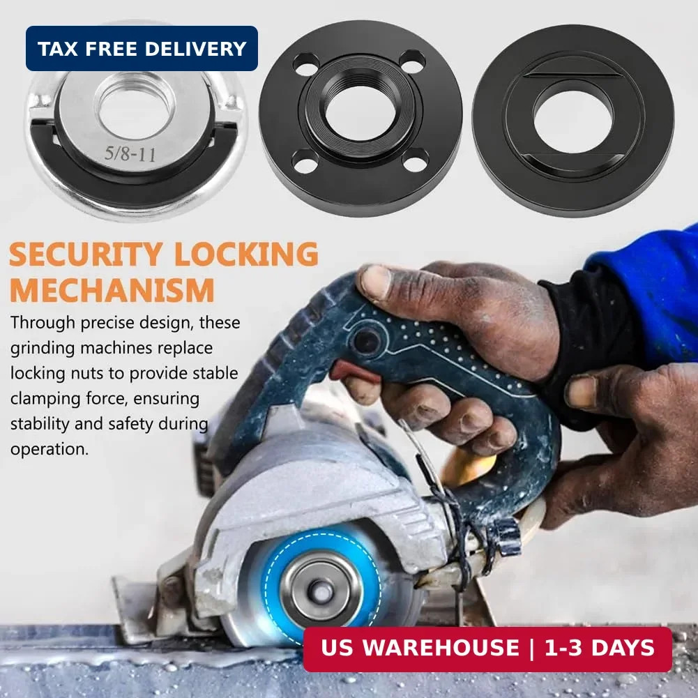 2Pcs Angle Grinder Nuts with 2 Lock Nut, 5/8-11 Inch Quick Change Angle Grinder
