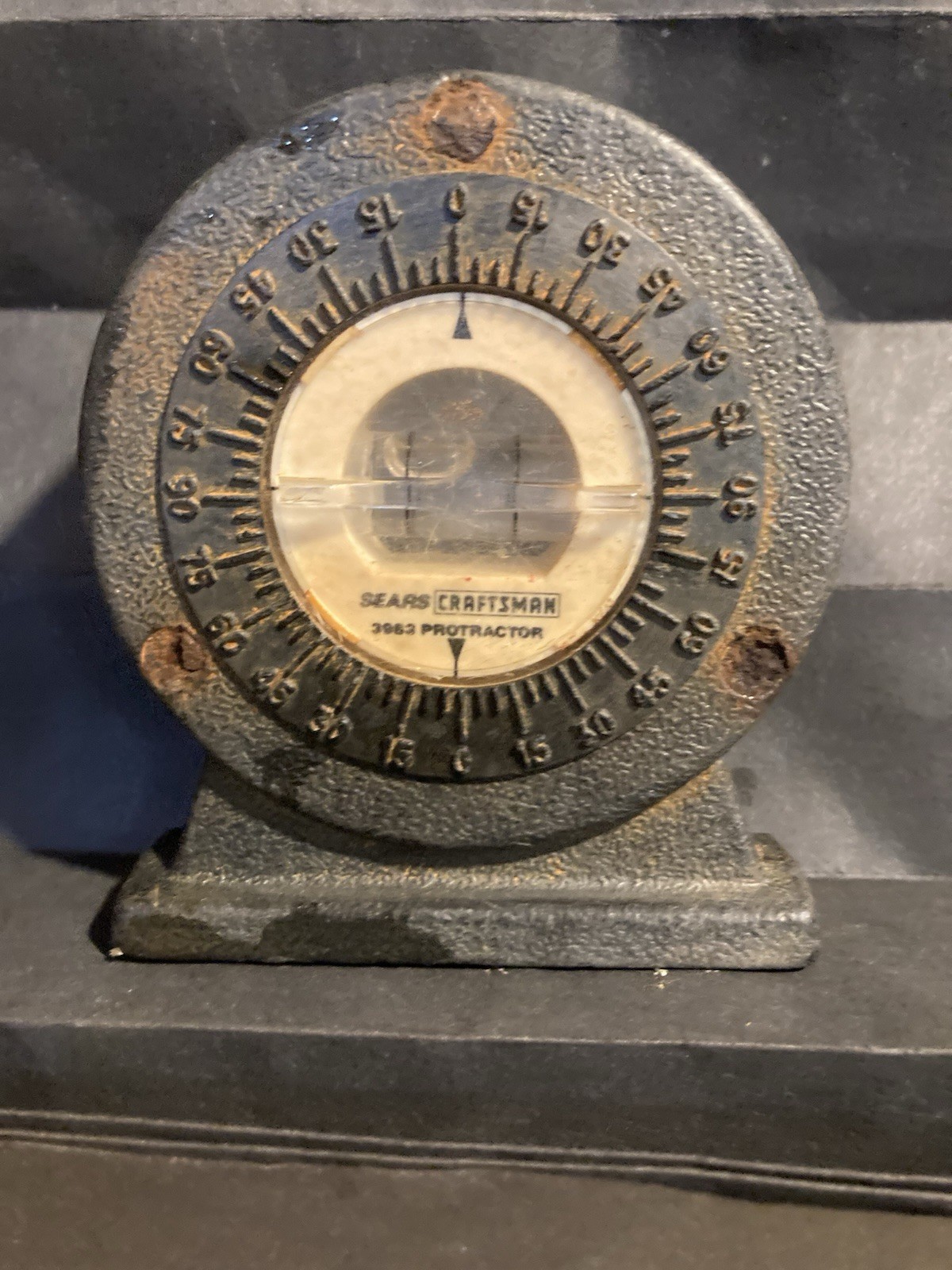 Craftsman Dial Protractor 3983 Round Head 0-90° Metalworking Tool
