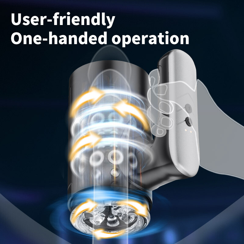 Male Masturbaters Automatic HandsFree Rotating Cup Thrusting Stroker Lubricants