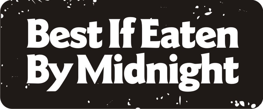 3 - Best If Eaten By Midnight Hard Hat / Biker Helmet Sticker  BS064