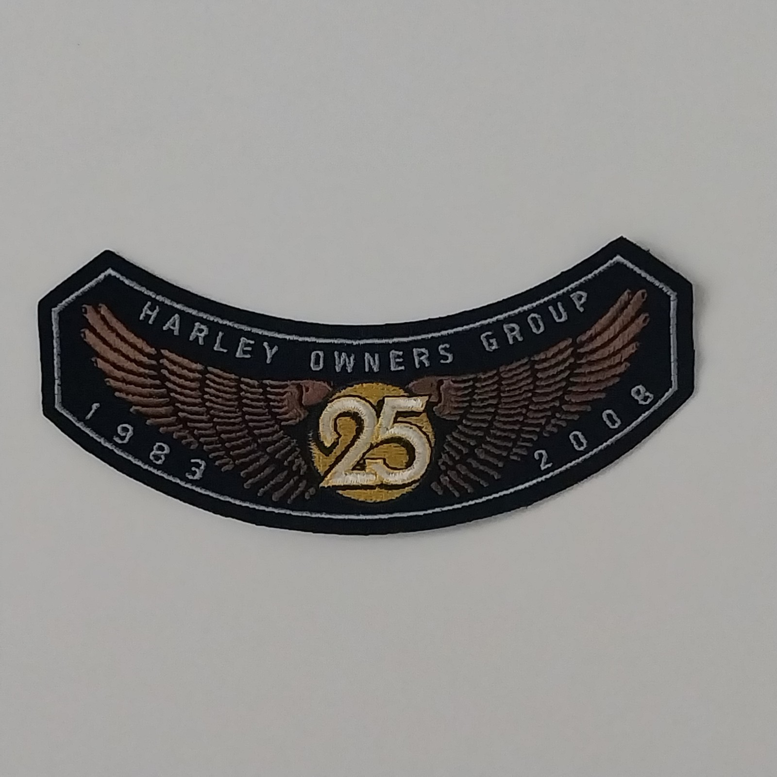 2008 (25th Anniversary) Harley Davidson Owners Group HOG Rocker Patch