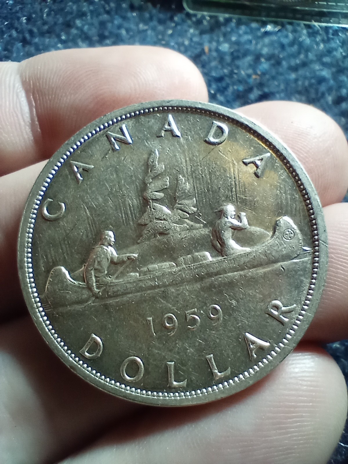 1959 $1 Canada Silver Dollar Coin - KM 54