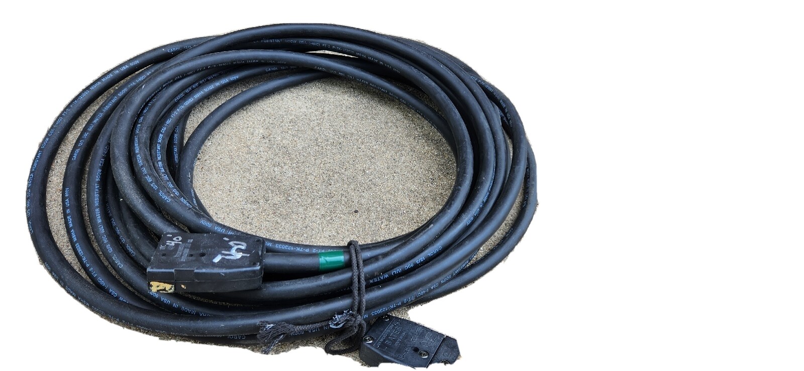 40 foot Stage Pin Lighting Cable- 12/3 SOOW Cord SPG Bates Connector