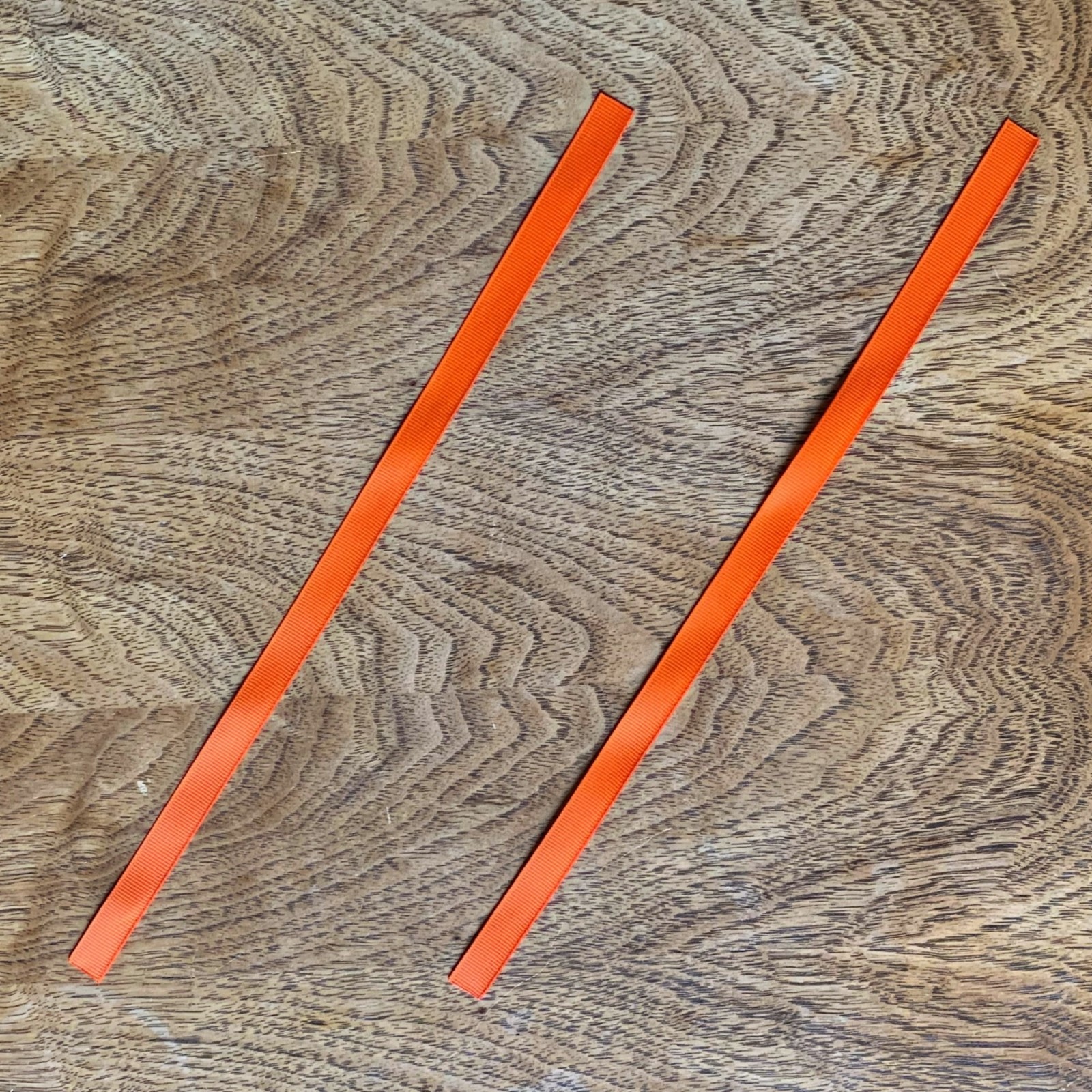 Snare Drum Replacement Straps 1 Pair Orange Grosgrain Strap Set