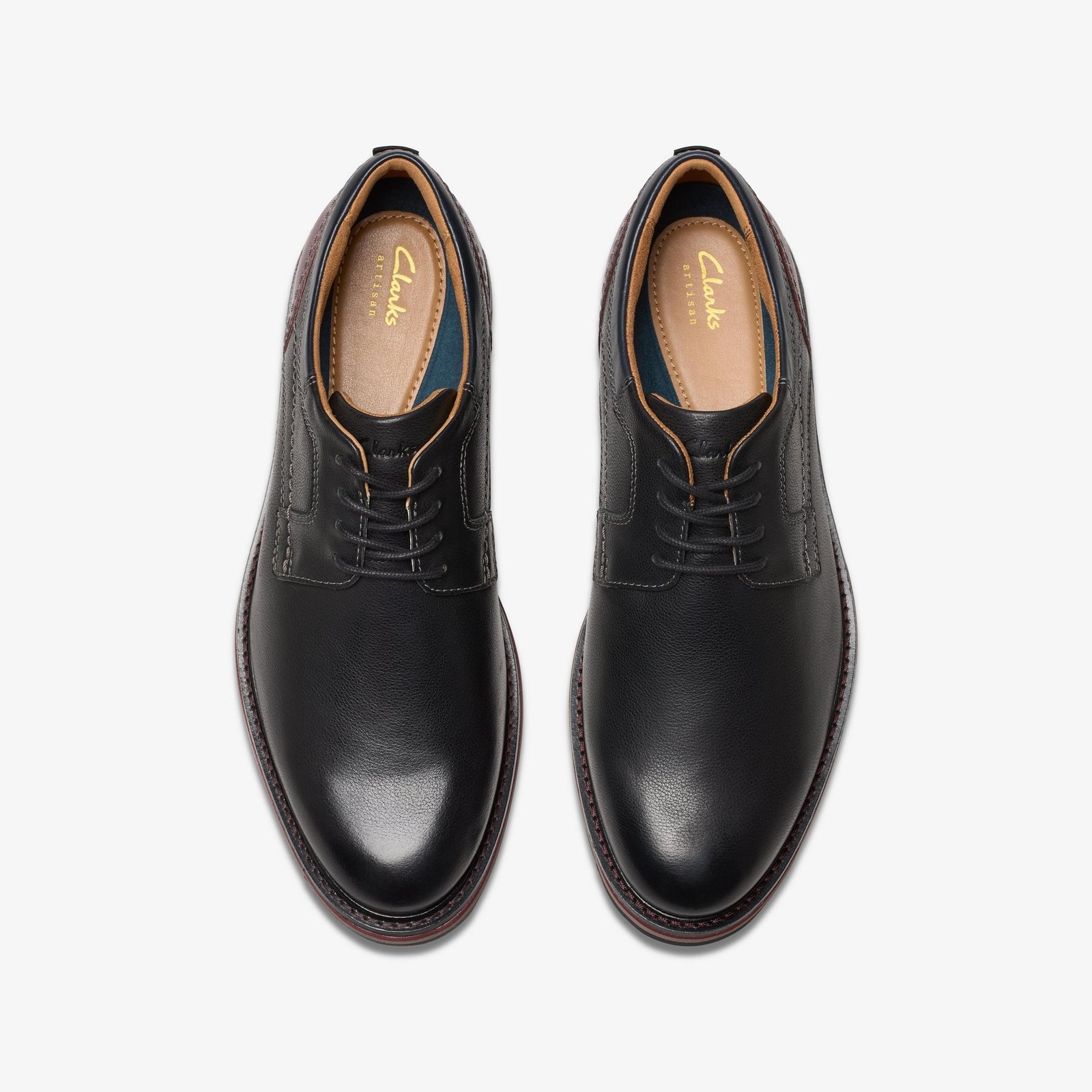 Clarks Men's Monahan Plain Black Leather 26179976