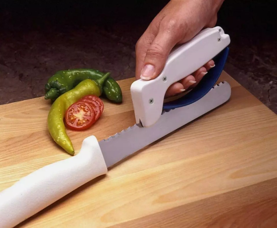 Handheld Knife Sharpener Safe Finger Guard | Kitchen Outdoor Garden Tool