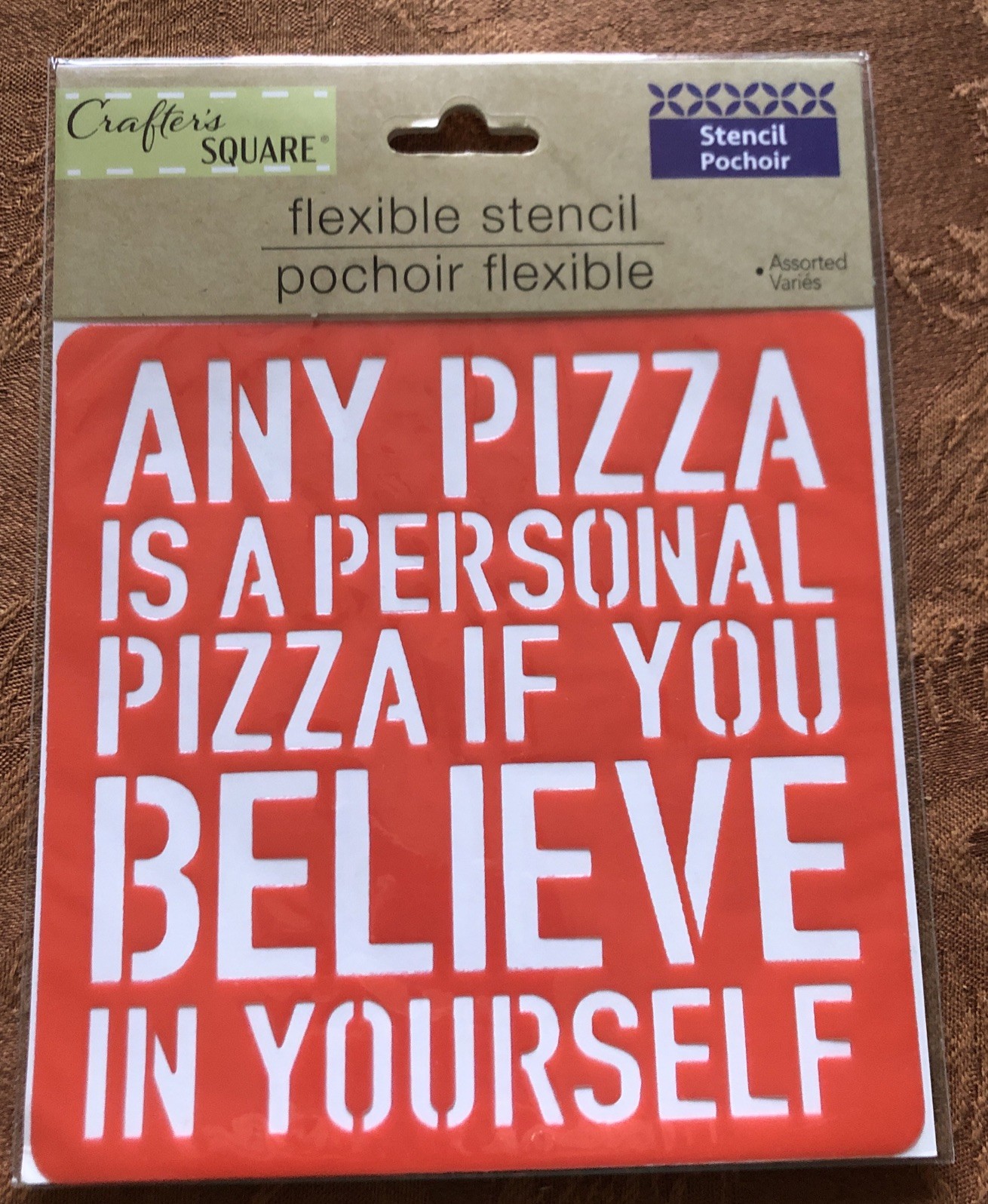 Crafter's Square Flexible Stencils Pizza - New - Free Shipping