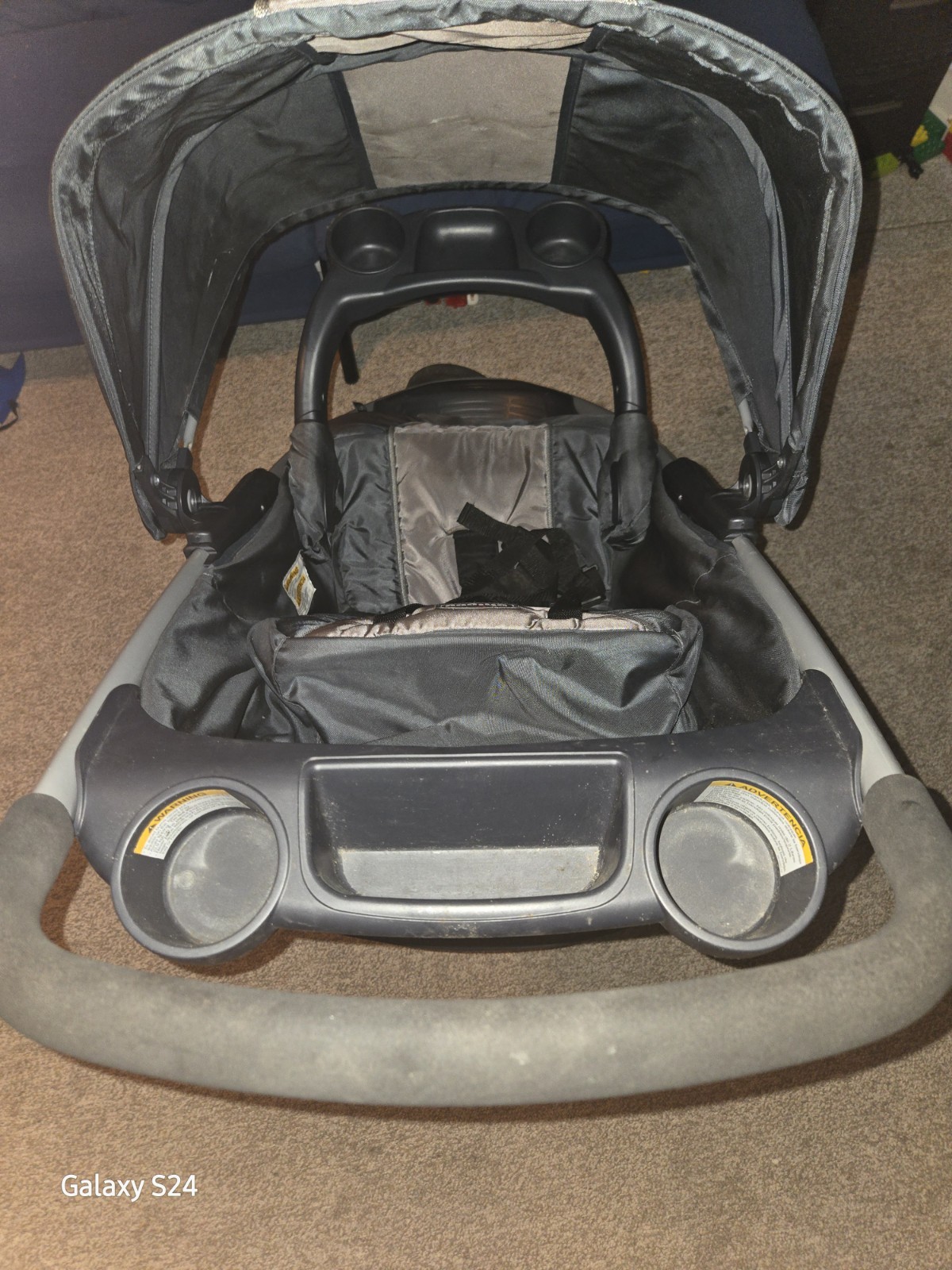 Chicco Viaro Stroller Lightweight Quick Fold Graphite EUC 3 wheel Baby Travel