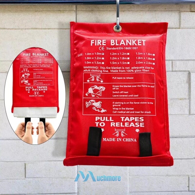 NEW 2-Pack Large Fire Blanket Fireproof For Home Kitchen Office Emergency Safety