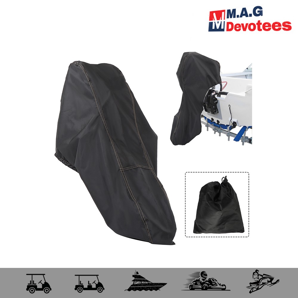 For 6HP - 225HP Motor Black Boat Full Outboard Engine Cover Waterproof 600D