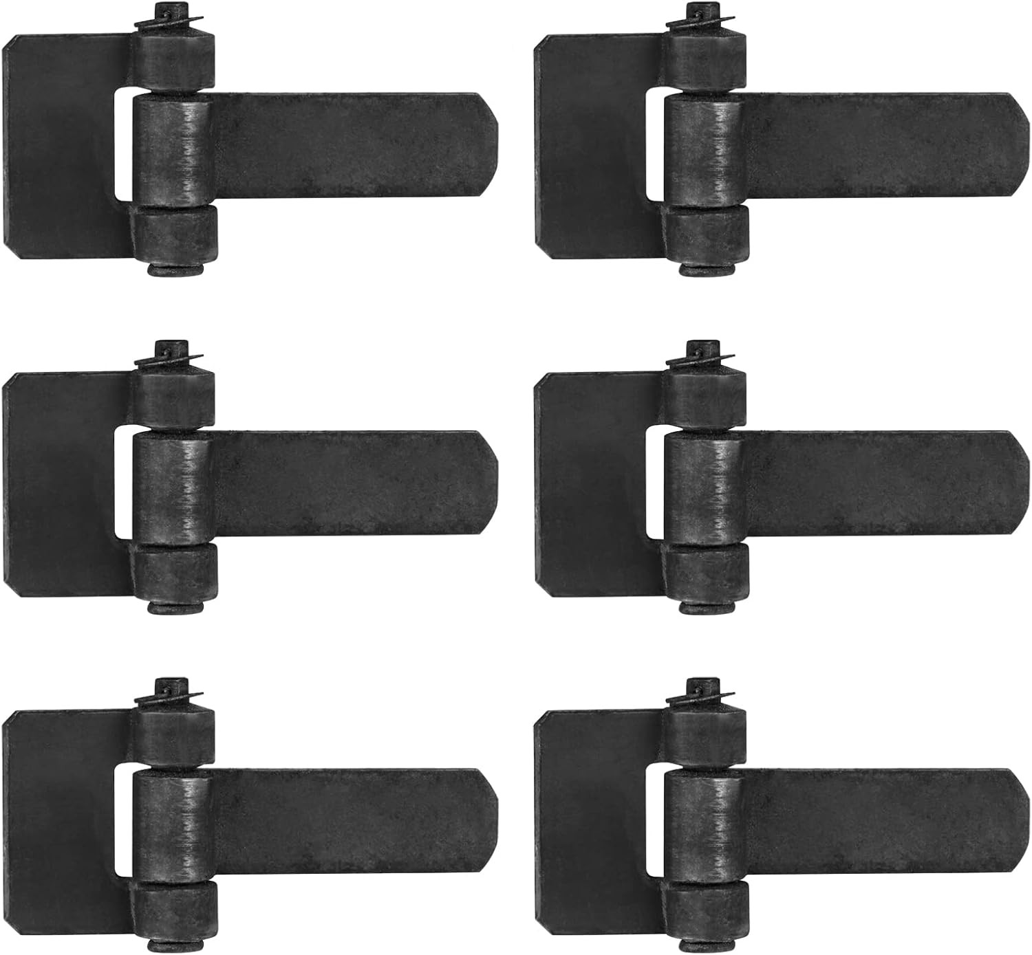 6 Pack Weld on Hinges,6-1/8" X 3-3/8",Heavy Duty Long Leaf Gate Hinge | 1/4" Thi