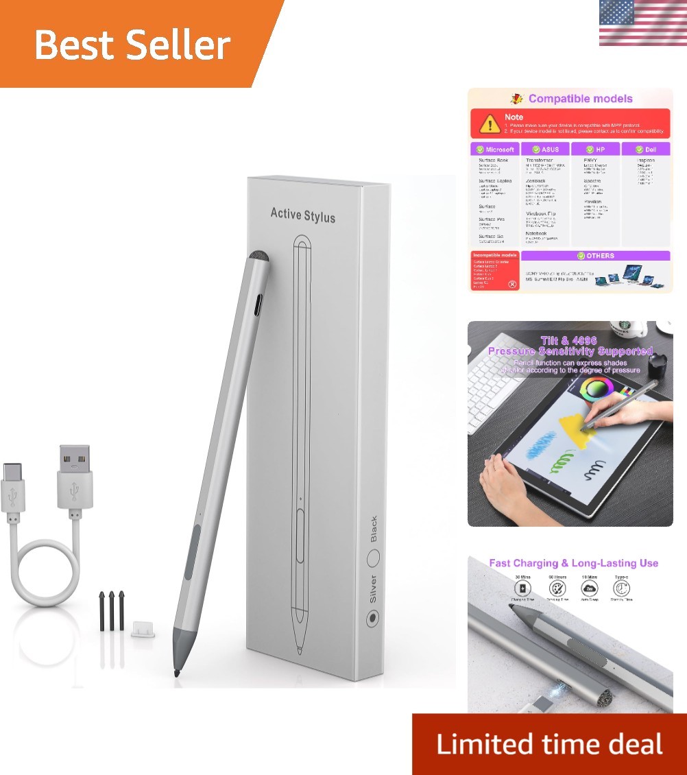 Surface Pen - Surface Pro Pen Stylus for Surface Pro 11/9/10/8/X/7/6/5/4/3, U...