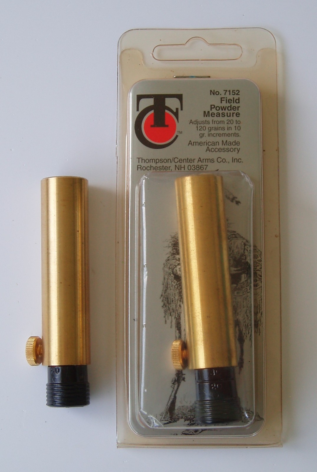 2 T/C Thompson Center No 7152 Brass Field Powder Measure Adjustable 20-120 grain
