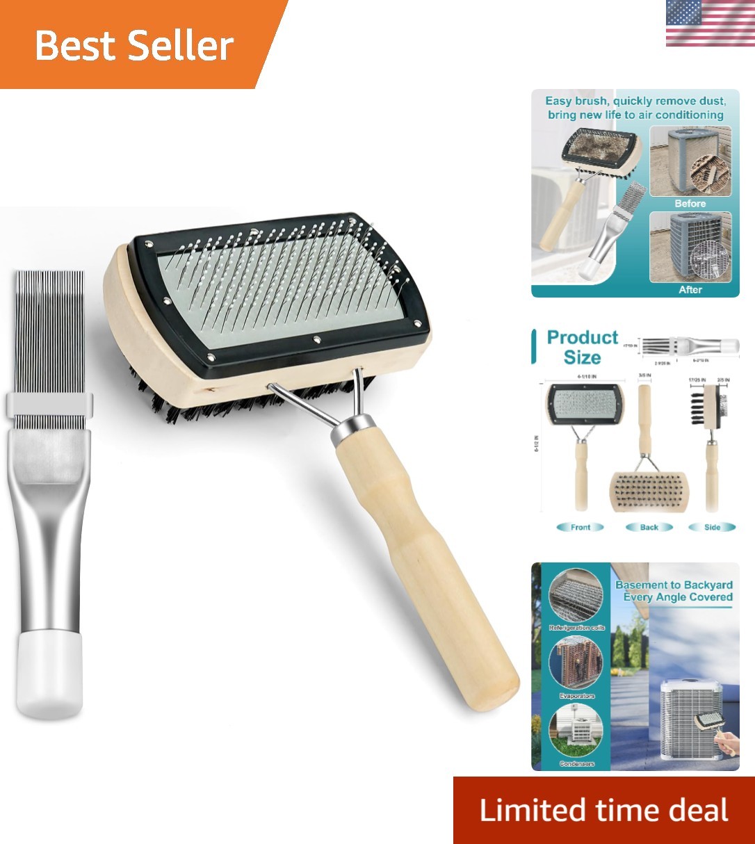 Nylon AC Coil Brush & Fin Comb Set – Prevent Repairs while Improving Performance