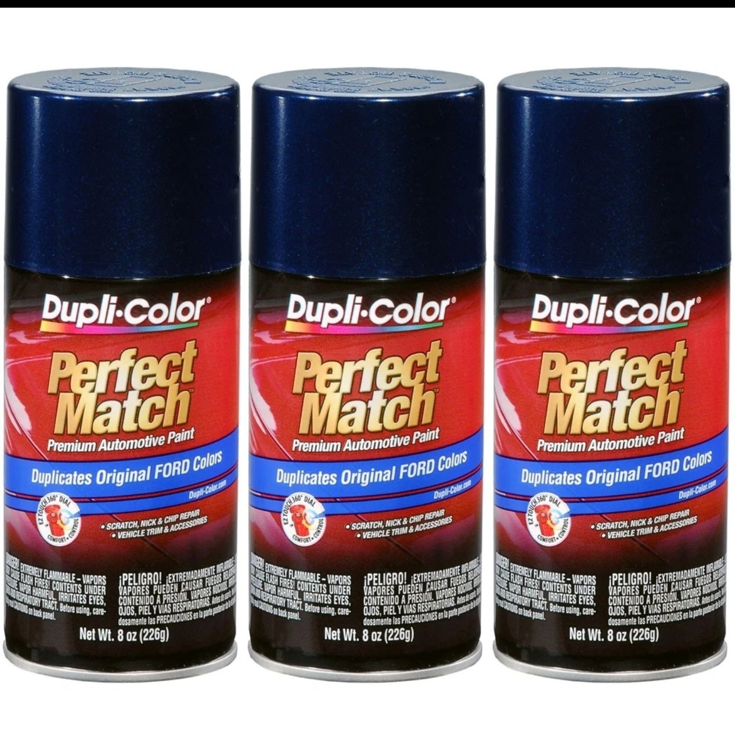Duplicolor BFM0358 (3-Pack), Perfect Match Aerosol Paint for Ford L2, True Blue