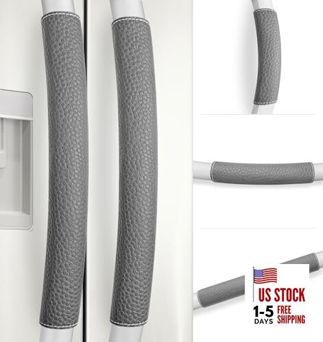 Refrigerator Handle Covers PCS, Adjustable Appliance Handle Covers, 5 Dark Gray