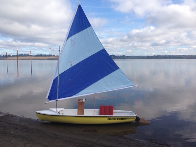66 SF Sail, Folding Spars & Mast -- soup up your Sunflower or make DIY boat.