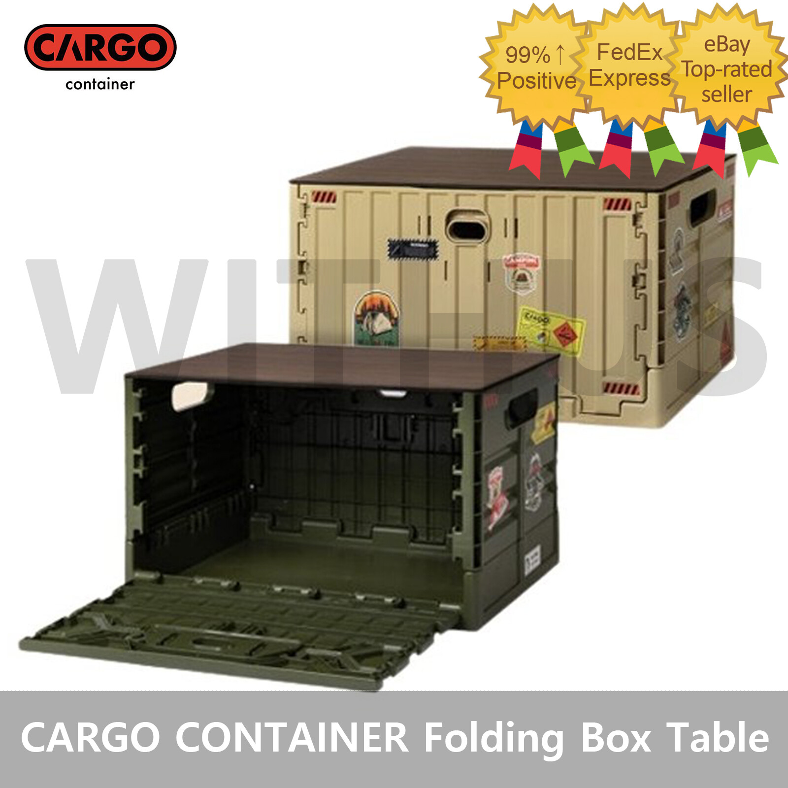 CARGO CONTAINER Signature Folding Box Camping Table - 3colors *
