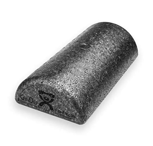 Black Composite High-Density Foam Rollers for Muscle 6" x 12" Half-Round