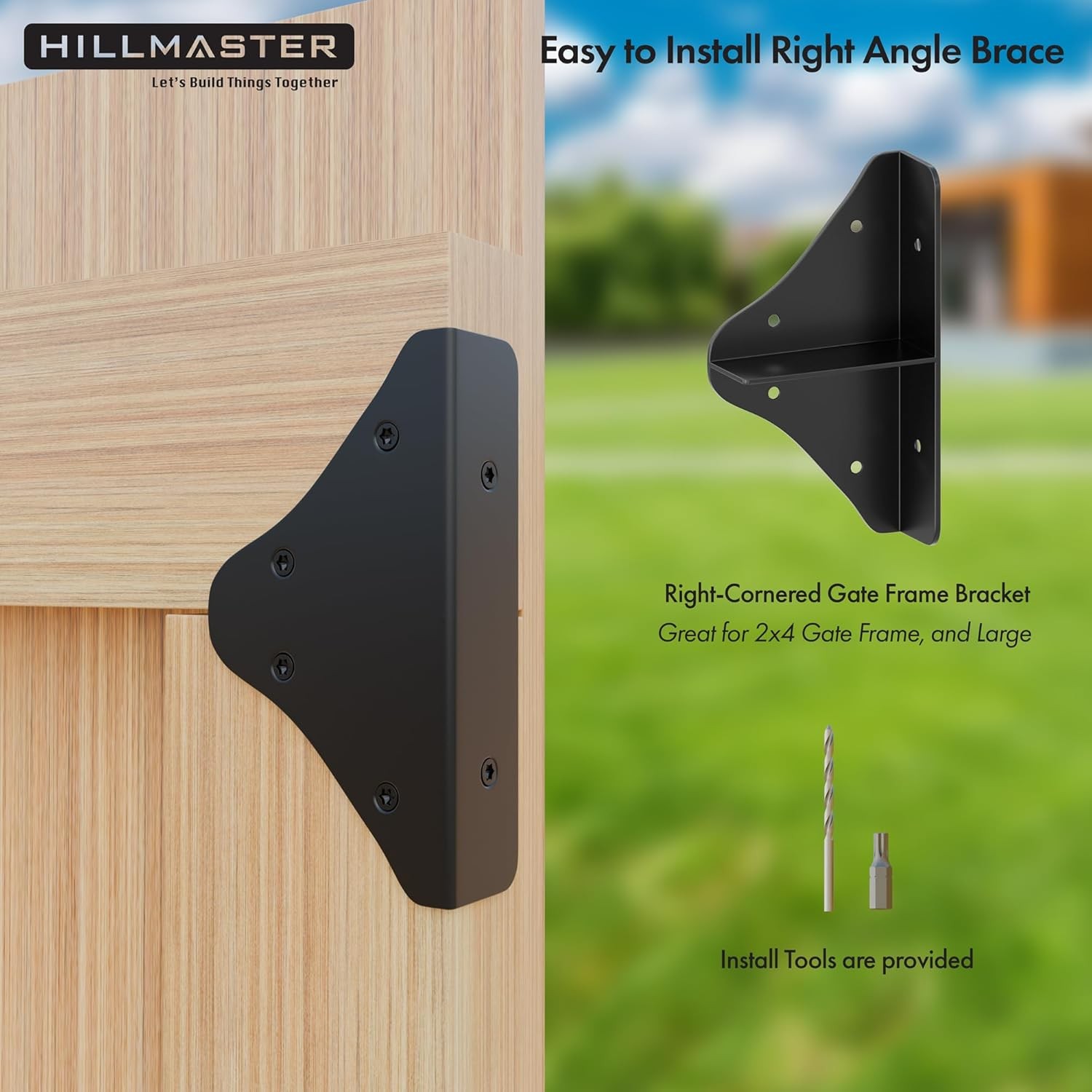 Anti Sag Gate Frame Kit 90 Degree Corner Brace Latch
