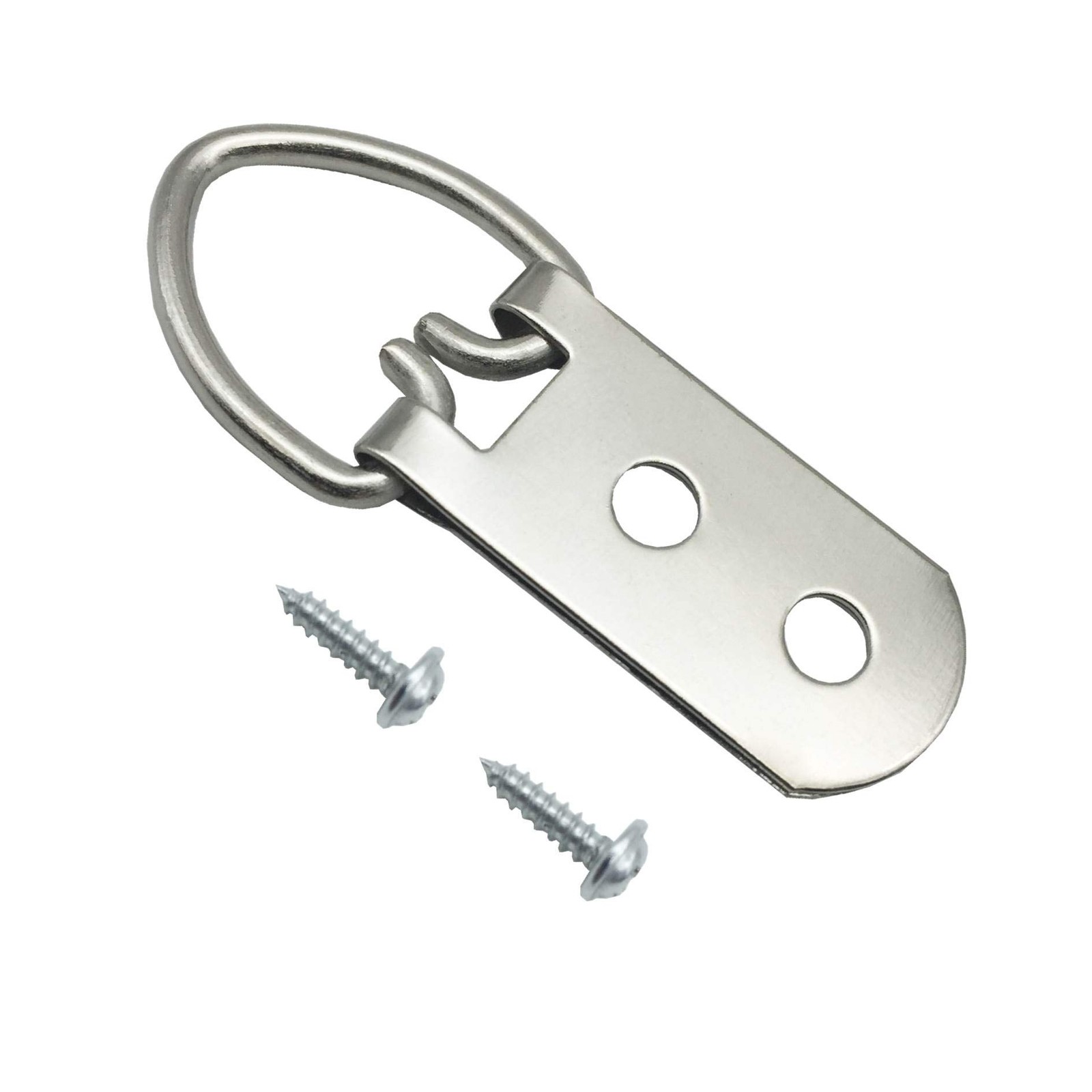 20 Pack D-Ring Steel Picture Hangers Heavy Duty with Screws Picture Frames Do...