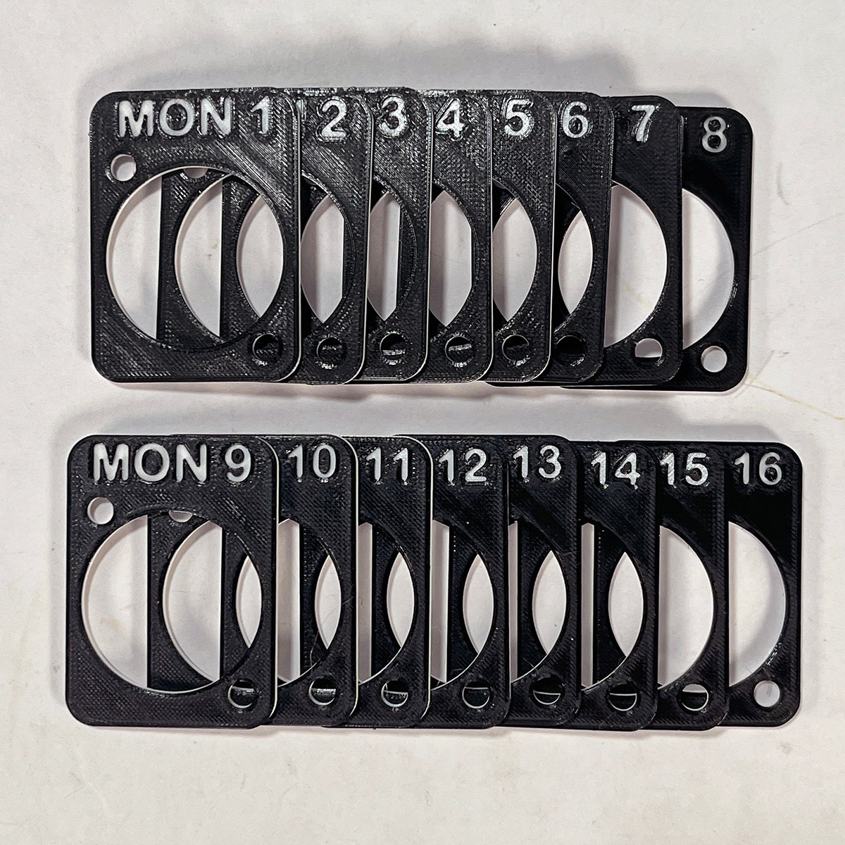Rack Panel Labels "MON" 1-16