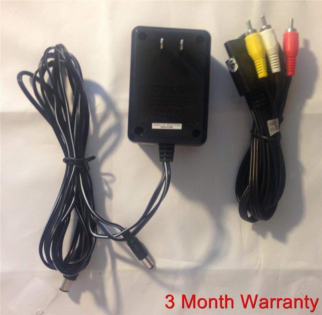 SNES Super Nintendo Hook-ups kit AC ADAPTER + AV CABLE Brand New Set