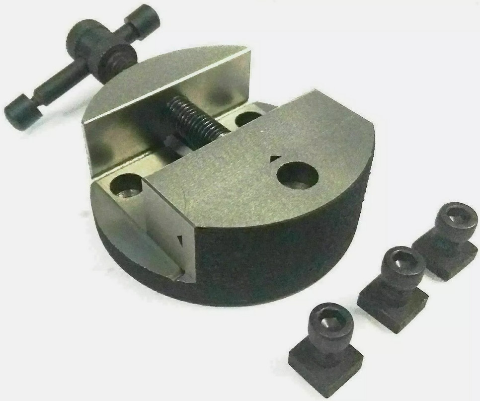 Round Vice 80mm for 3 in & Rotary Milling Table Supplied 4in with T Nuts