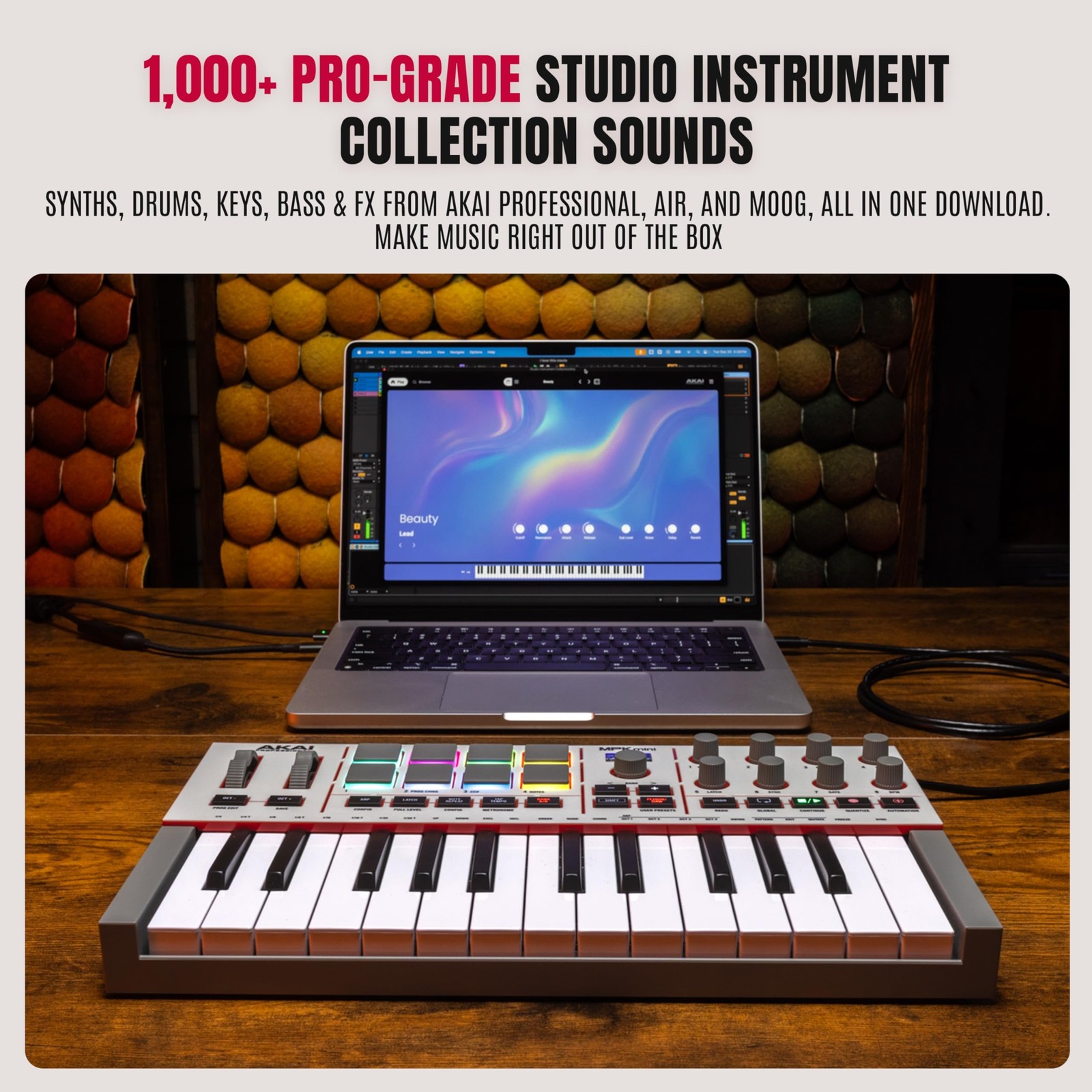 Akai Professional MPK Mini IV USB-C MIDI Keyboard Controller for Grey