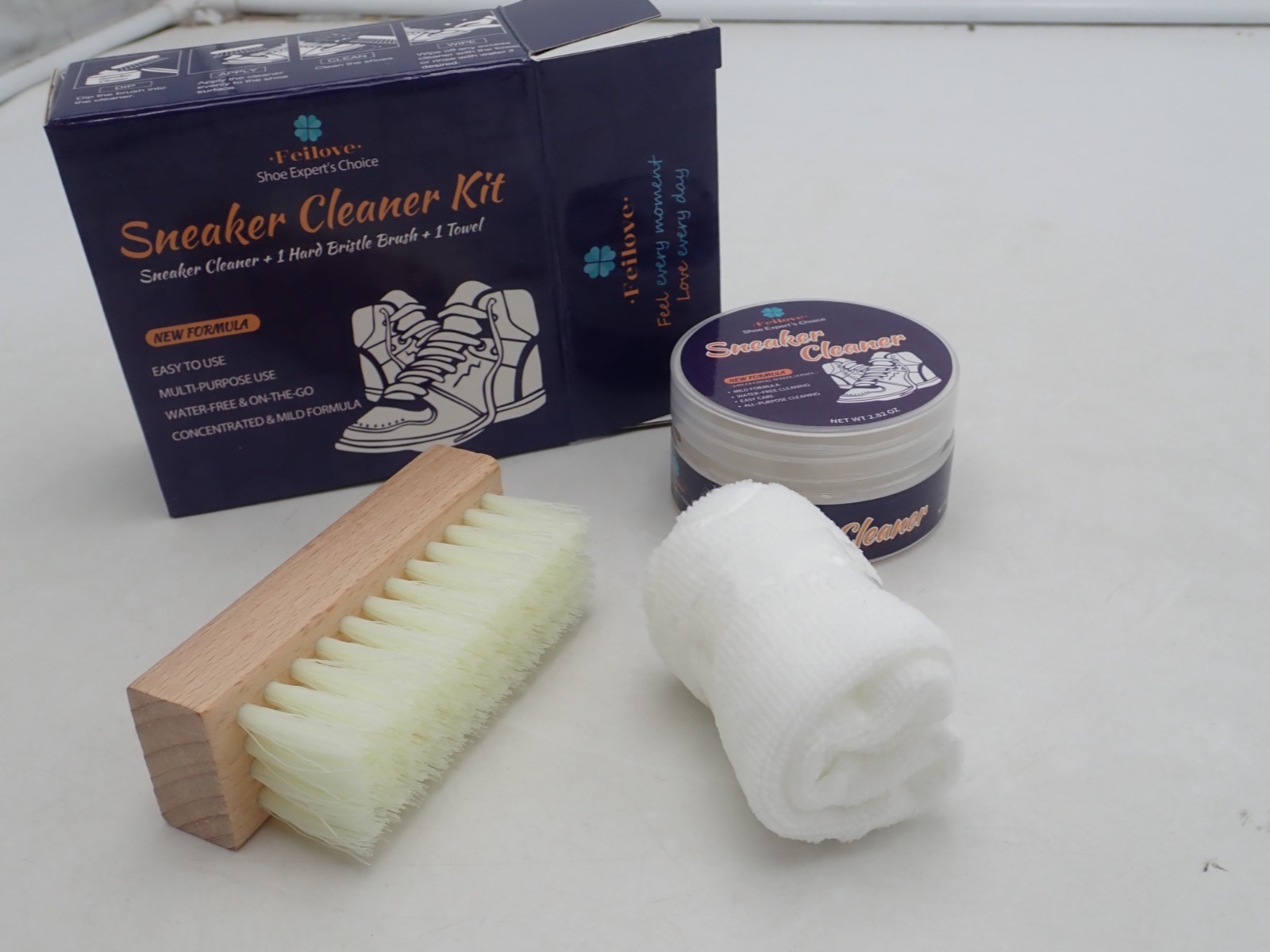 Feilove Sneaker Cleaner, Shoe Cleaner for Rubber, Canvas and Leather