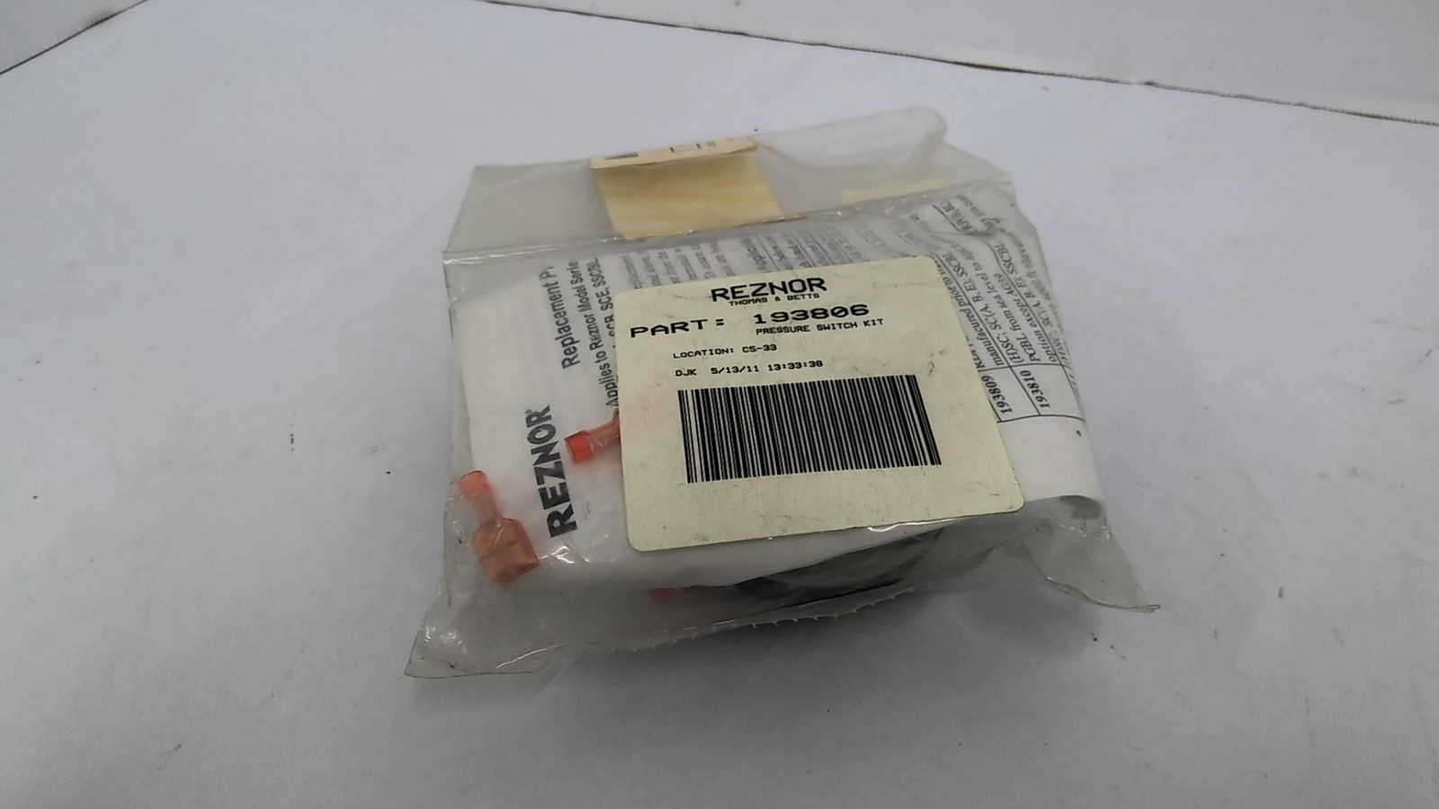 Reznor 193806 Pressure Switch Kit